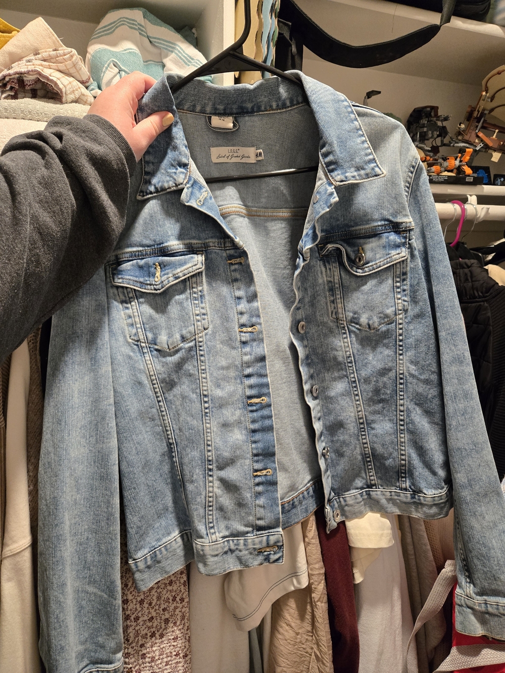 Light Blue Denim Jacket - Women's Casual Jean Coat